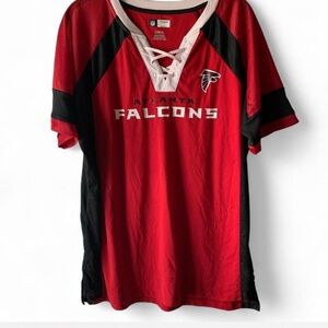 NFL Team Apparel Red and Black Lace-Up Jersey